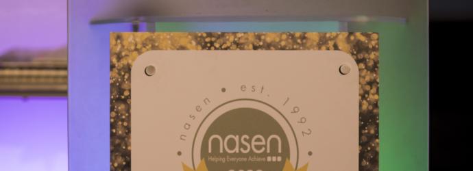 A photograph of the podium at nasen Awards 2022