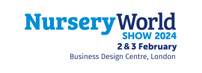 Logo for Nursery World Show 2024. Text reads Nursery World Show 2024. 2 & 3 February 2024 Business Design Centre, London