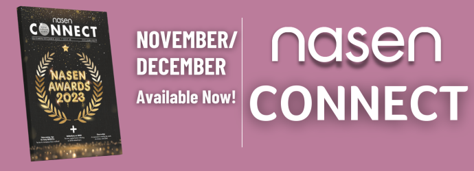 nasen Connect November December 2023 front cover alongside text that reads 'November / December Available Now! nasen Connect' on pink background