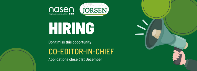 Journal of Research in Special Educational Needs, now hiring Co-Editor-In-Chief. Applications close 31st December