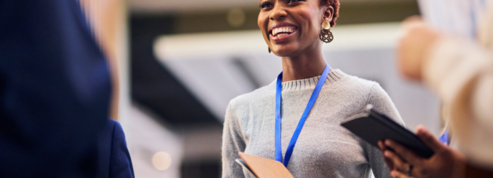 professional in a meeting