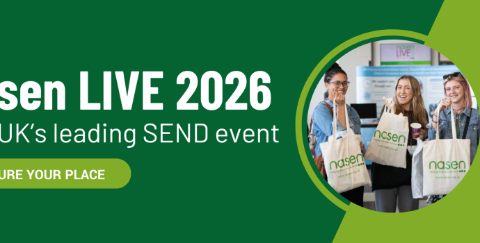 nasen Live 2026, The UK's leading SEND event. July 3rd, the Vox Conference Centre NEC Birmingham. Secure your place