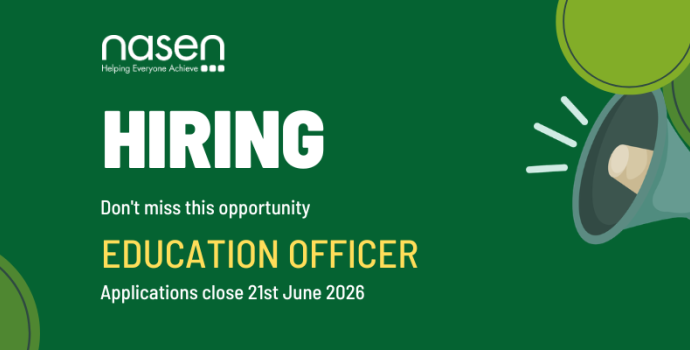 Hiring. Don't miss this opportunity. Education Officer. Applications close 22nd June