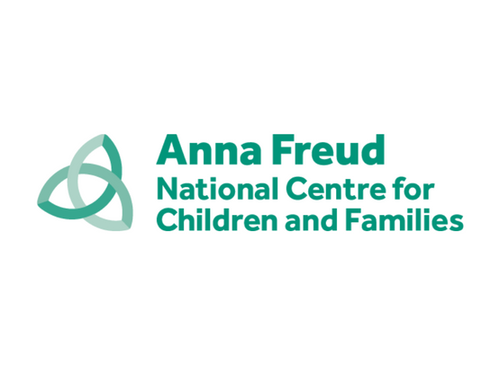 Anna Freud National Centre for Children and Families Logo [white background with white text that reads 'Anna Freud National Centre for Children and Families' with an image of green interlinking rings on the left hand side]