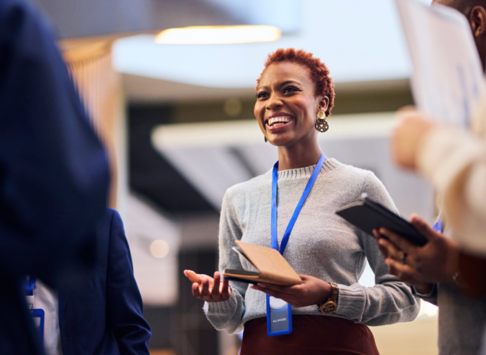 professional in a meeting