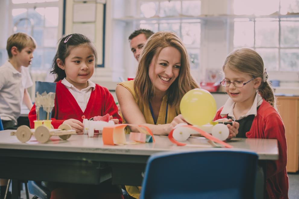 children in a classroom
