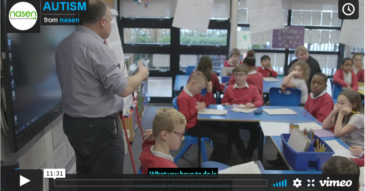 Condition specific video autism whole school send